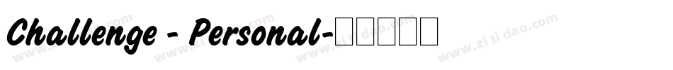 Challenge - Personal字体转换
